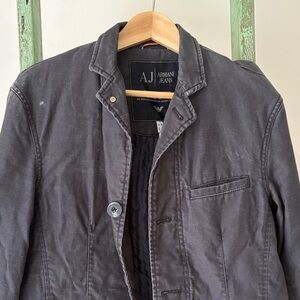 Armani Jeans Navy Lightweight Button Jacket | Men’s Size [M] | Designer Layer